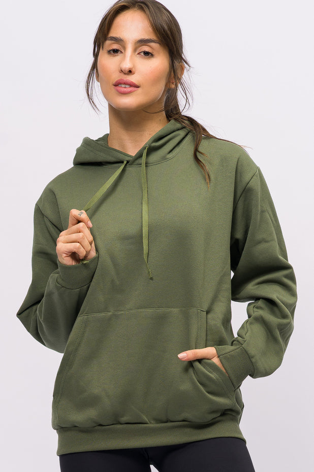 Casaco de Moletom com Capuz Verde