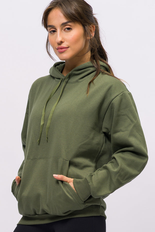 Casaco de Moletom com Capuz Verde