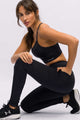 Legging com Bolso em Tela Preta