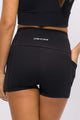 Short Modelador com Bolso Lateral Preto