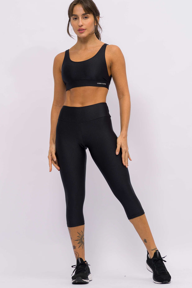 Conjunto Top e Corsário Track Preta