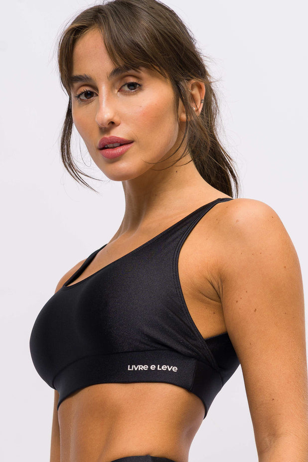 Conjunto Top e Corsário Track Preta