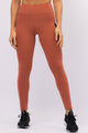 Legging Modeladora com 2 Bolsos Marrom