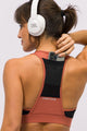 Top com Bolso de Tela Marrom