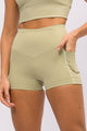 Short Modelador com Bolso Lateral Verde
