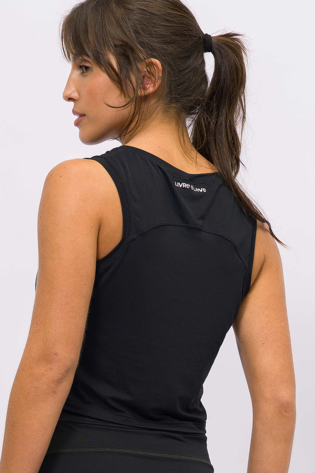 Cropped Regata Preta
