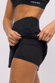 Short Soltinho Duplo de Poliamida Preto