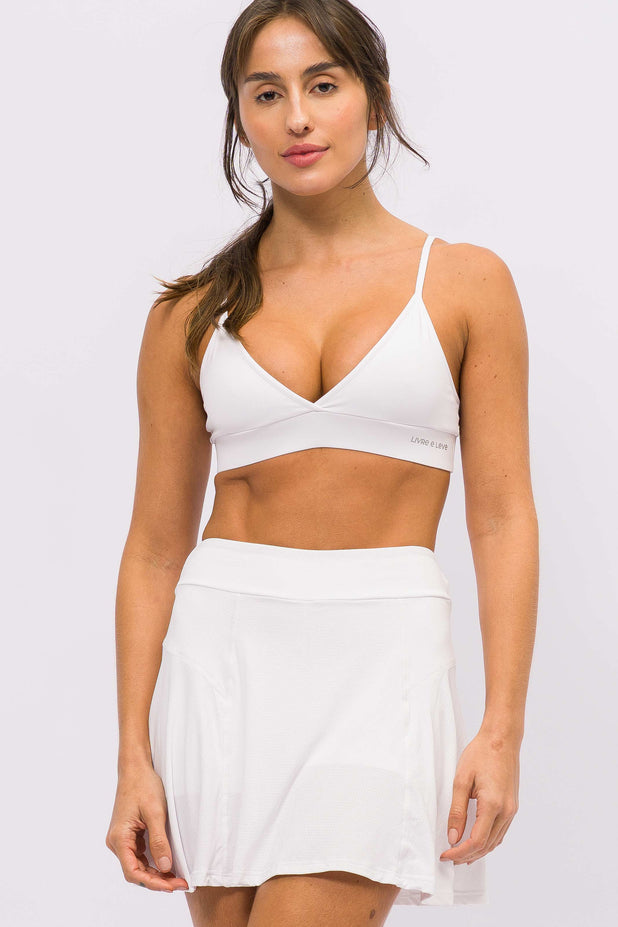 Short Saia Furadinho Branco