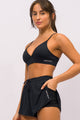 Short com Fenda Preto