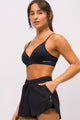 Short de Poliamida Duplo Preto