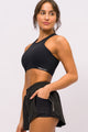 Short com Lateral Transpassada Preto