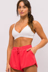 Short Arredondado Poliamida com Bolso Melancia