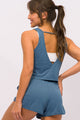Conjunto Regata Curta e Short de Corrida Real Teal