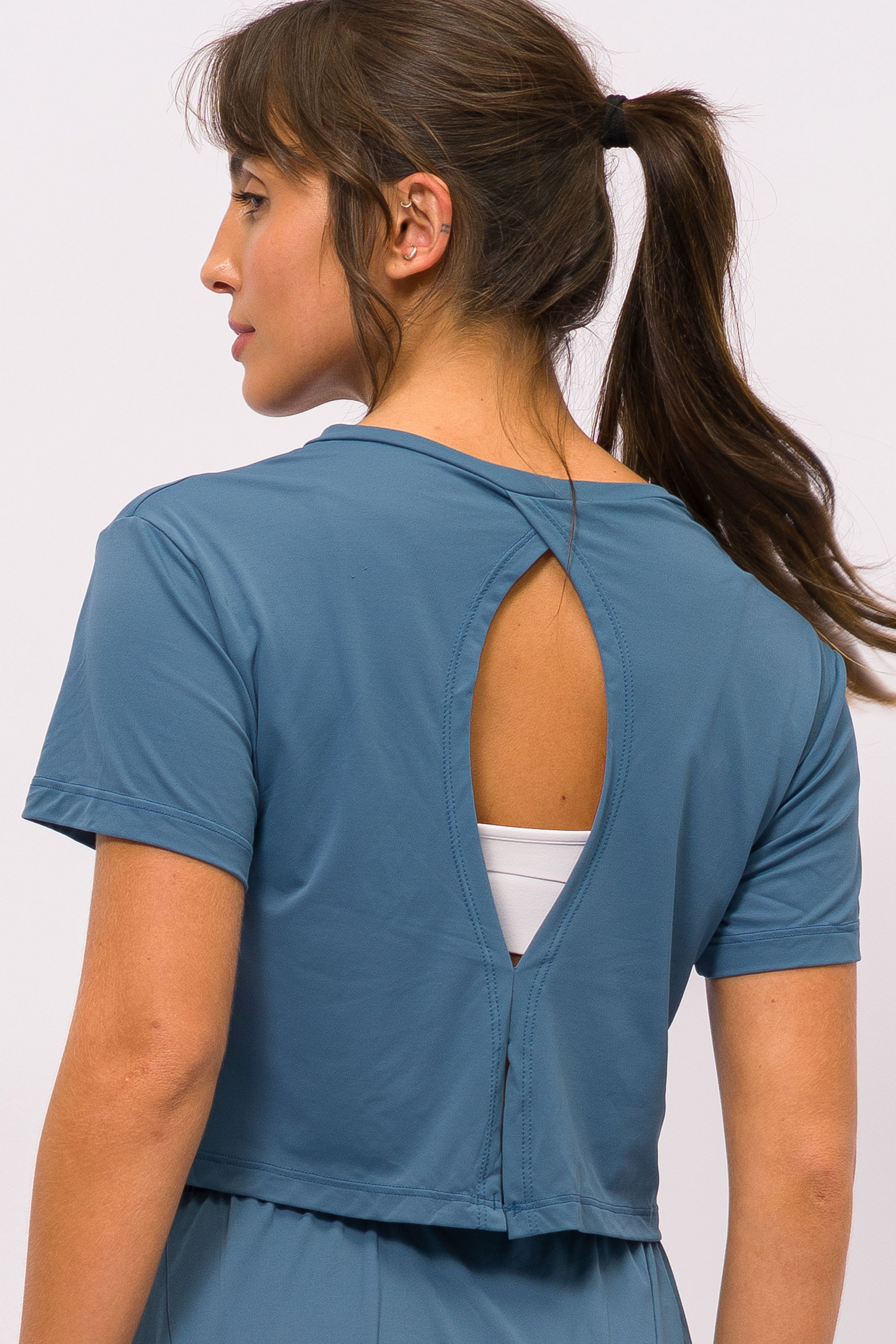 Cropped Gota Real Teal
