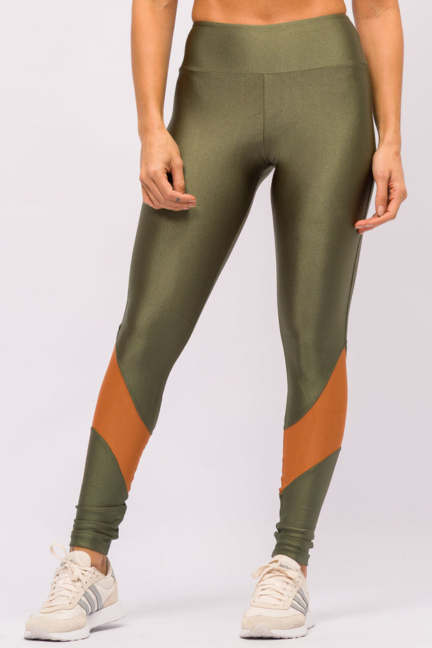 Legging com Recorte Verde Major