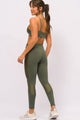 Conjunto Legging com Recorte Brilhante Verde