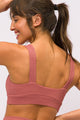 Top Quadrado Chevron Texturizado Rose