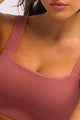 Top Quadrado Chevron Texturizado Rose