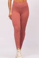 Legging Chevron Cós Transpassado Texturizada Rose
