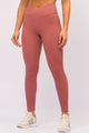 Legging Chevron Cós Transpassado Texturizada Rose