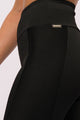 Legging Canelada com Recortes Preta