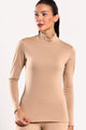 Blusa Térmica Gola Alta Bege
