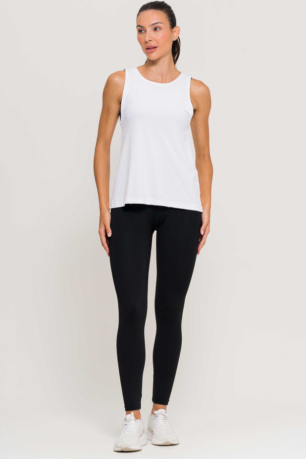 Regata Cavada de Poliamida Branca