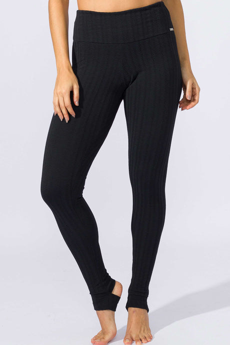 Legging de Poliamida Texturizada Pezinho Preta