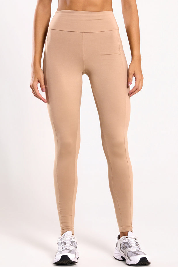 Legging Térmica com Bolso Bege
