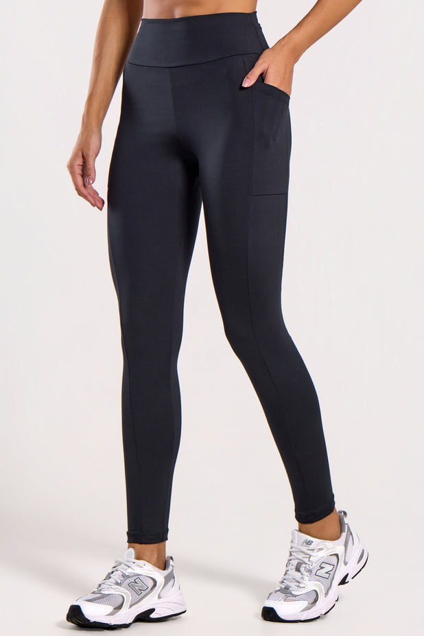 Legging Térmica com Bolso Preta