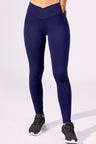 Legging Modeladora com Cós Transpassado Marinho