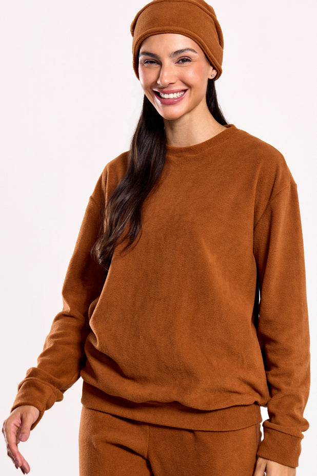 Casaco Térmico de Fleece Marrom