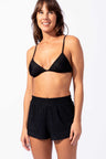 Short Soltinho de Praia Texturizado Preto
