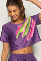 T-Shirt Cropped Raio de Cor